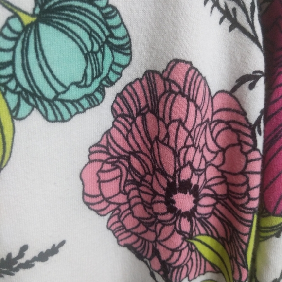 All Over Flower Print Cotton Blend Sweater - Picture 7 of 14